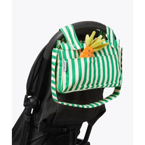 Universal Baby Stroller Organizer Bag Converts To Crossbody | Green Stripe - Storq by Kindred Bravely | Carseats strollers, Cute strollers for babies, Cool strollers