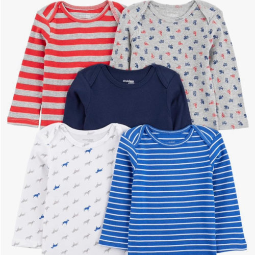 Simple Joys by Carter's Baby-Boys Long-Sleeve Bodysuit Pack of 5Bodysuit