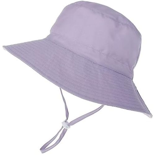 Baby Sun Hat Toddler Beach Swim Hats UPF 50+ Summer Bucket Hat Kids Infant Wide Brim Adjustable Sun Hat for Baby Boy Girls
