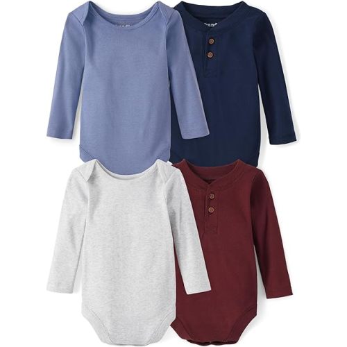 The Children's Place baby-boys And Newborn Long Sleeve Bodysuits, Multipacks