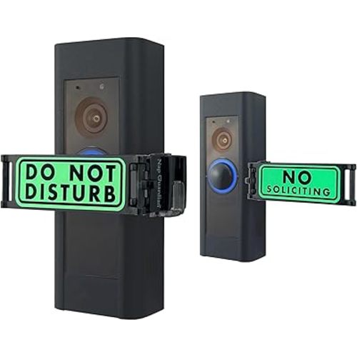 Nap Guardian – The Original – Invented in USA – No Soliciting Doorbell Cover for Ring & Video Doorbells – Blocks Button to Stop Ringing – Rotates Do Not Disturb/No Soliciting
