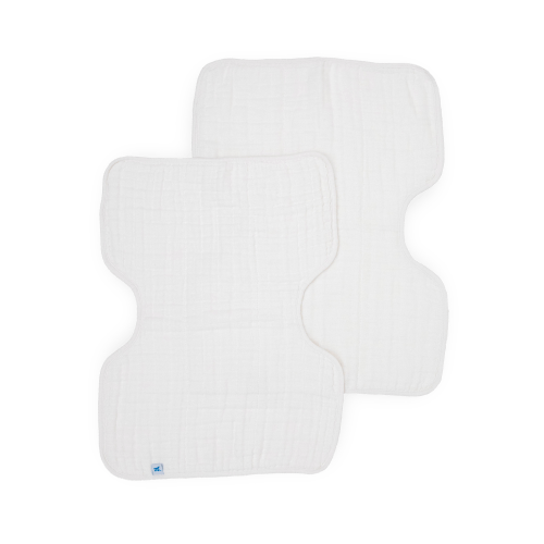 Cotton Muslin Burp Cloth 2 Pack - White