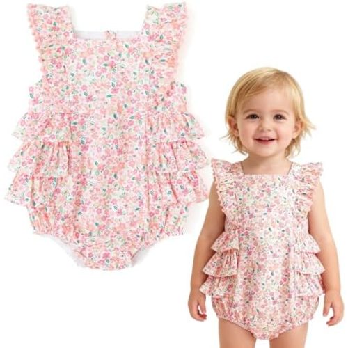 Simplee kids Baby Girl Romper Onesie,Short Sleeve