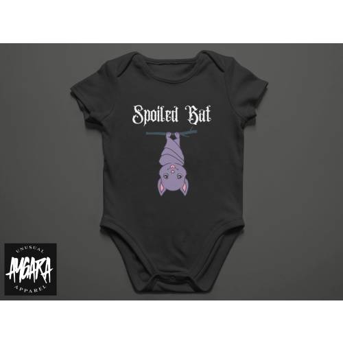Baby-Youth 'Spoiled Bat' Black Onesie/T-Shirt