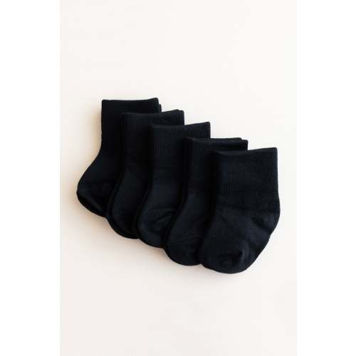 Bamboo Quarter Socks Combo 5-Pack in Midnight | Kyte Baby