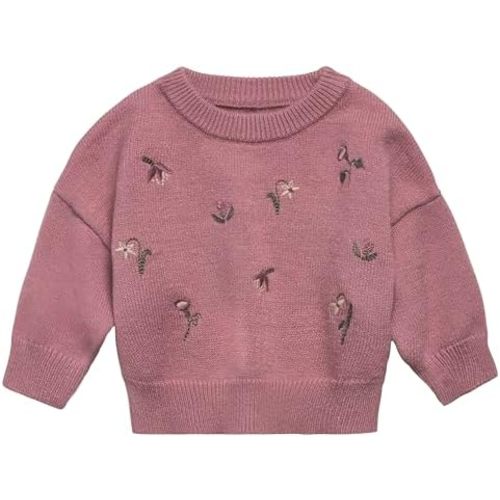 Modern Moments by Gerber Baby Girls Embroidered Sweater Knit Top