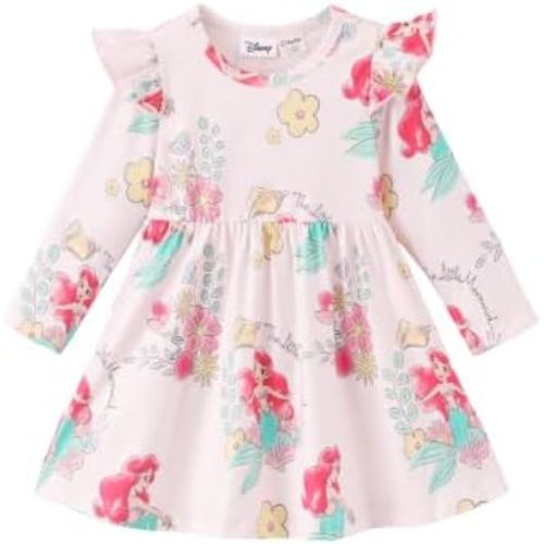 Disney Girls Dress Ruffled Long Sleeve Fall Winter Clothes Baby to Toddler