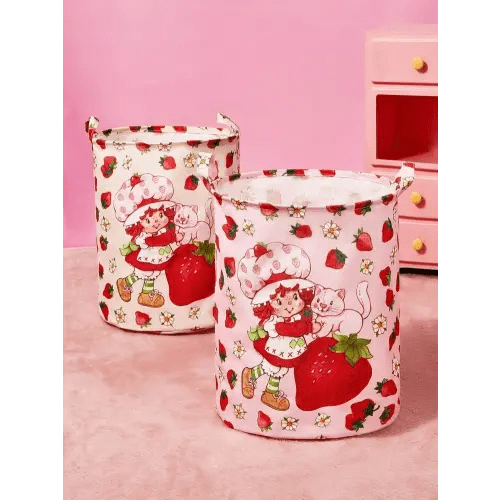 Strawberry Shortcake X SHEIN 1Pc Strawberry Cute Printed Storage Basket, Thickened Fabric, Can Store Dirty Clothes, Toys, Towels And Other Items,Gift Ideas | SHEIN USA