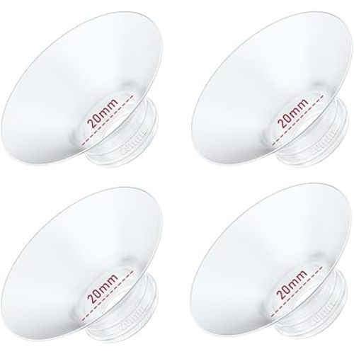 4PC Flange Insert 20mm Compatible with Momcozy M5/M6/M9/S12 Pro/V1 Pro/V1 Pro Breast Pump, Fit for Eufy/Elvie/Medela/Spectra/Lansinoh/NCVI/Lansinoh/TSRETE with 24mm Flange/Shield Breast Pump