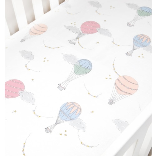 Touch The Sky Crib Sheet - Pink
