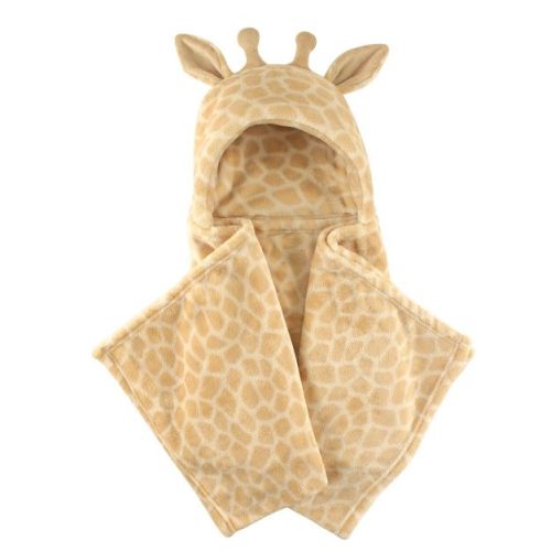 Hudson Baby Infant Baby Hooded Animal Face Plush Blanket, Giraffe, One Size