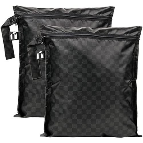 Waterproof Wet Bags - Black Check