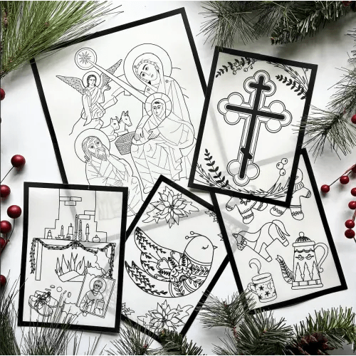 Stained Glass Window Coloring Sheets — Draw Near Designs