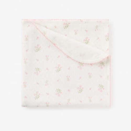 Folklore Floral Print Organic Cotton Pointelle Baby Blanket – Elegant Baby
