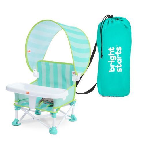 Bright Starts Pop N Sit Cabana Portable Booster Seat with Canopy - Teal