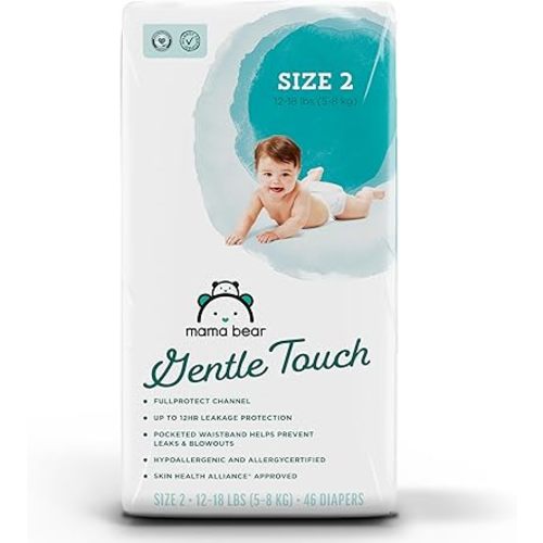 Amazon Brand - Mama Bear Gentle Touch Diapers, Size 1, 50 Count