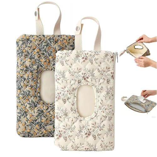 Reusable Refillable Wipe Dispenser – Portable Diaper Wipe Holder for Travel, Stroller & Hiking-2PCS (Green+White)L