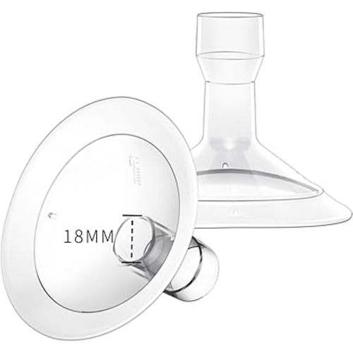 18mm Oval Flanges Breast Pump Parts Compatible with Medela Breast Pumps PersonalFit, Maxflow, Freestyle Flex Swing Maxi Connector
