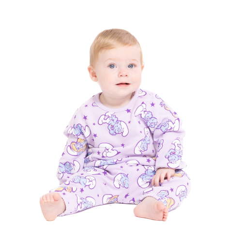 Smurfs Baby Boys or Girls Bubble Sleeve Printed Sweatshirt and Joggers Set, 2-Piece, Sizes 0/3M-24M