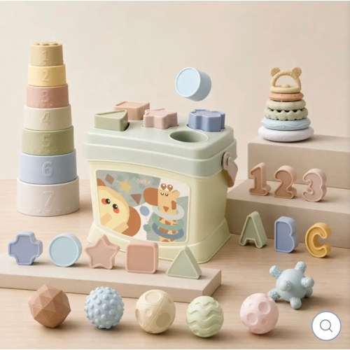 Silicone Sensory Montessori Baby Toy for Toddlers 6M - 2YS