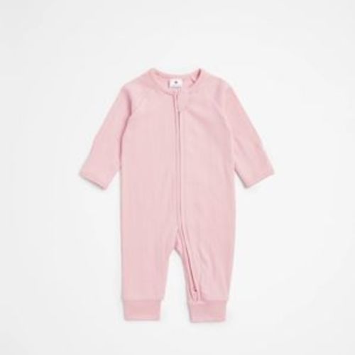 Baby Organic Cotton Footless Coverall - Cream Daisy | Target Australia