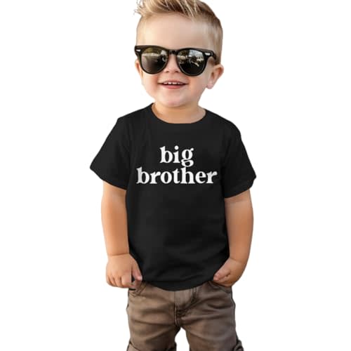 SOFEON Big Brother Shirt for Toddler Baby Boy Promoted to Big Brother Announcement T-Shirt Kids Summer Short Sleeve Tees