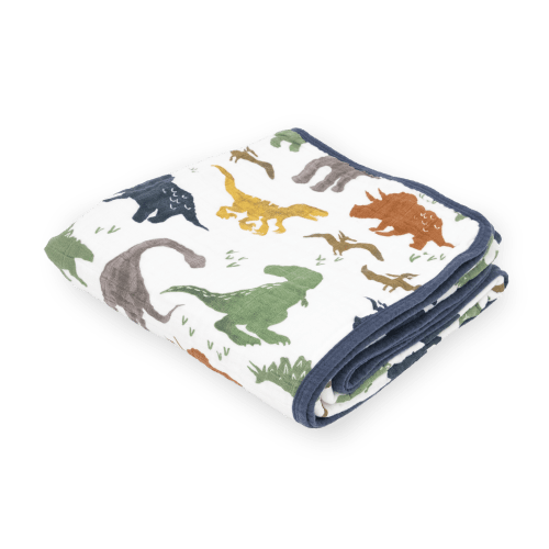 Original Cotton Muslin Quilt - Dino Friends