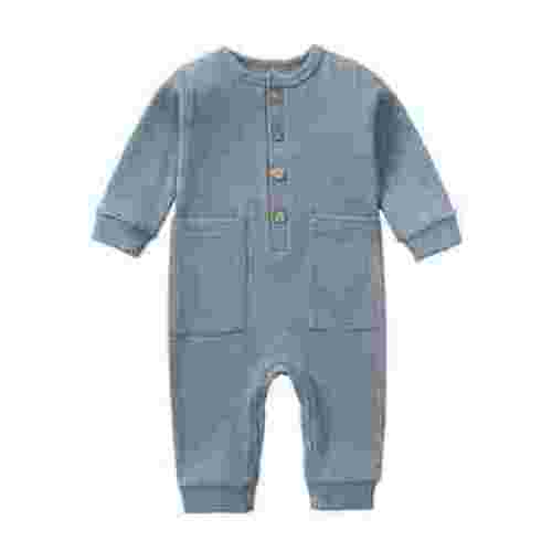 Luxalzxs Baby Long Sleeve Onesies Newborn Baby Boy Girl Sweater Romper Solid Color Button Up Knitted Jumpsuit Cute Infant Winter Outfits