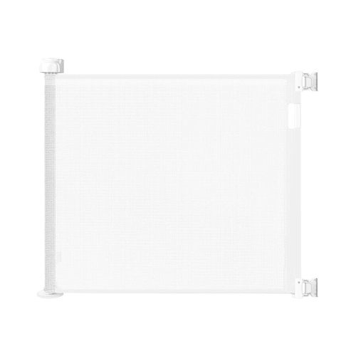 Retractable Baby Gate for Doorways and Stairs, Mesh Safety Gate for Pet, Indoor & Outdoor Use, One-Hand Operation, Easy Installation, 33.6" Tall, Expands to 55" Wide(White,33.6"x55"