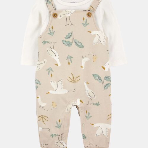 Baby 2-Piece Bird Print Long-Sleeve Tee & Overall Set | Carter’s Oshkosh Canada