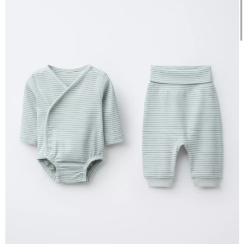 STRIPED SAORUEL BODYSUIT AND PANTS SET - Greenish | ZARA United States