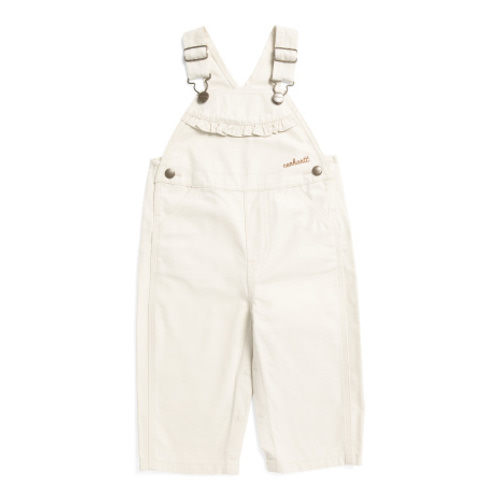 Infant Girls Cotton Canvas Ruffle Front Overalls | Kids & Baby | T.J.Maxx