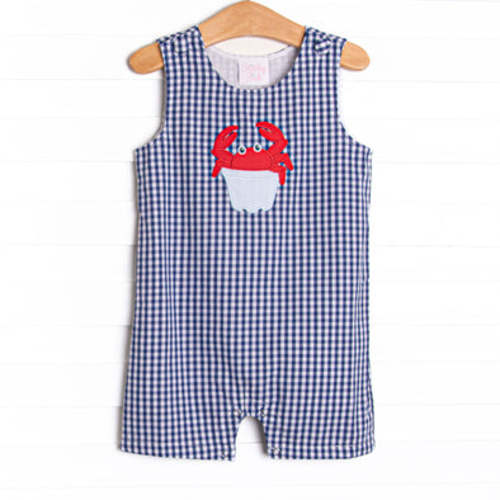 Sand Castle Crab Applique Jon Jon, Blue – Stitchy Fish