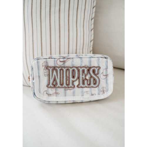 Wipes Pouch - Western Blues Clear Coat Bag