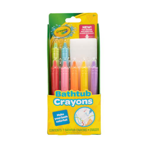 Crayola, Bath Crayons, 8 Pieces, Eraser Included, Bright Colors