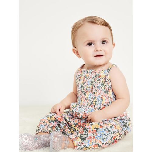 Printed Sleeveless Smocked Jumpsuit for Baby | Old Navy