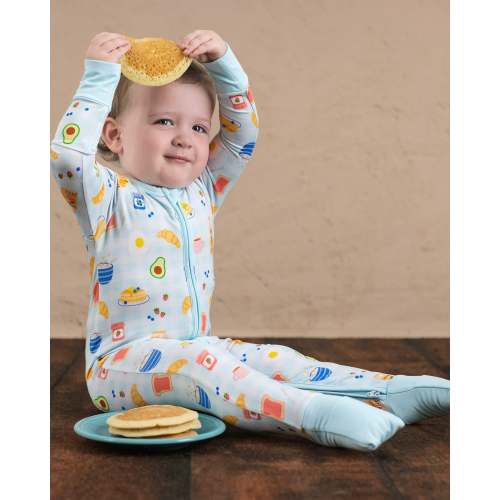 Breakfast Buddies Zip Romper – Dreamy Bamboo
