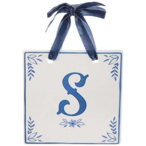 Blue & White Letter Wall Decor
