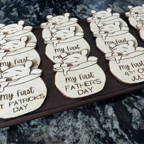 Etsy - milestone Pooh Bear