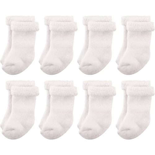 Hudson Baby Baby Girls' Cotton Rich Newborn and Terry Socks