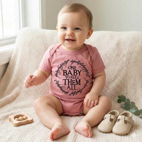 One Baby to Rule Them All Bodysuit, Lotr First Birthday Onesie, One Year Baby Birthday Party Gift, Tolkien New Dad Gift, Lotr Baby Outfit,