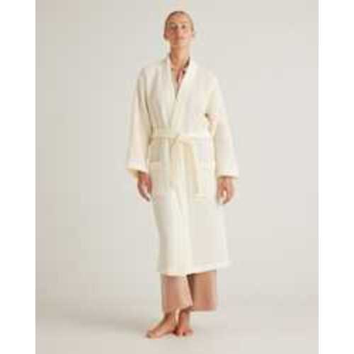 Organic Turkish Waffle Robe Ivory