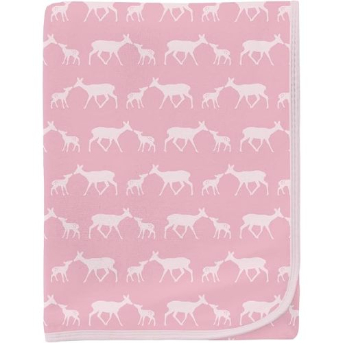 KicKee Print Swaddle Blankets, Silky Soft Baby Blanket, Sized 40” x 29” (Cake Pop Doe & Fawn - One Size)