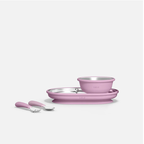 Stainless Mealtime Essentials - 4pc Set - Sage