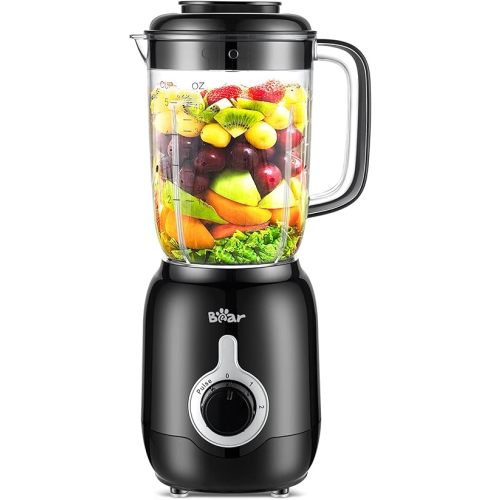 Bear Blender, 2025 New 700W Smoothie Countertop Blender with 40oz Cup for Shakes and Smoothies, 3-Speed for Crushing Ice, Puree and Frozen Fruit with Autonomous Clean