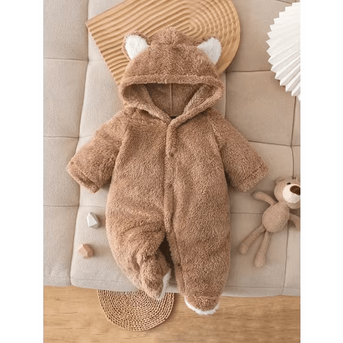 childrens double sided flannel plush bear hooded childrens - Temu