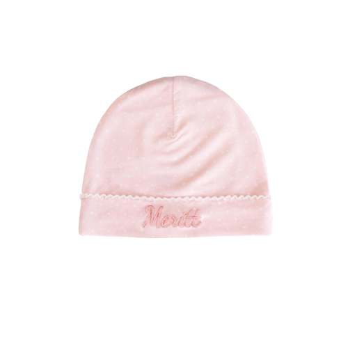 Picot Trim Bamboo Hat | Baby Pink