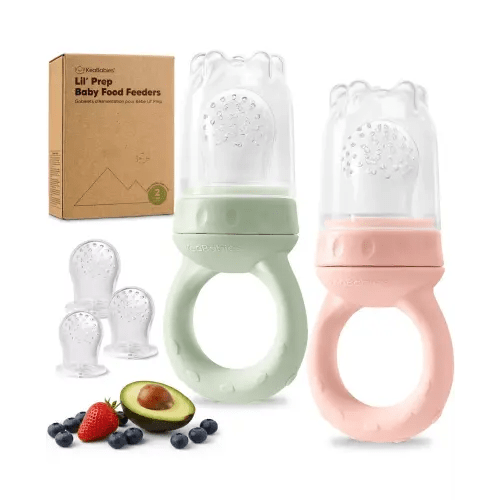Silicone Baby Feeder for Solid Food Introduction, 2-Pack BPA-Free