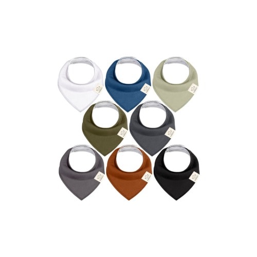 8-Pack Organic Bandana Bibs