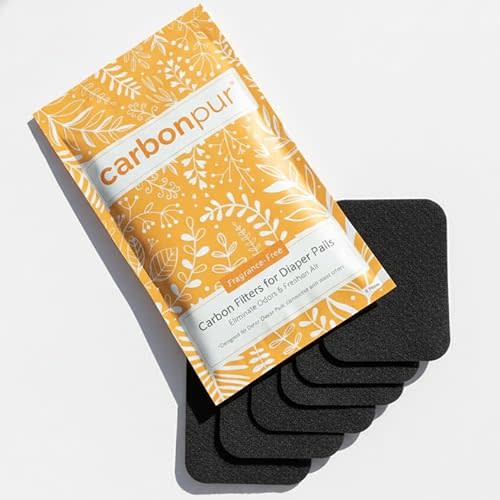 Activated Carbon Diaper Pail Deodorizer, Odor Absorbant Filter, Compatible with Dekor Classic and Plus, Made in USA (6, Dekor Classic+Plus)